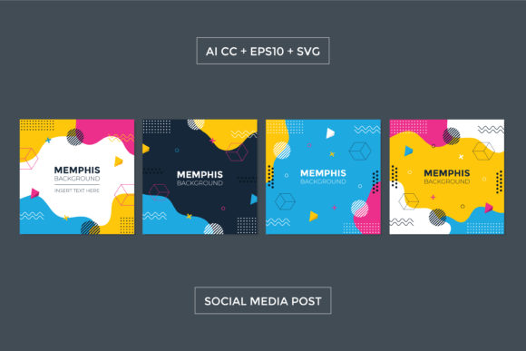 Download Social Media Memphis Square Template - Social Collection