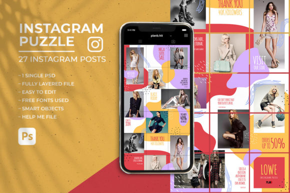 Download Lowe - Social Media Instagram Puzzle Feed - Social Collection