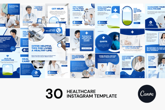Download Healthcare Instagram Canva Templates - Premium Resources