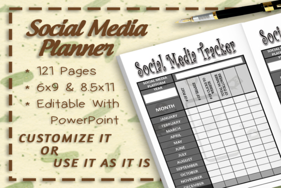 Download Social Media Planner 121 Pages - Social Collection