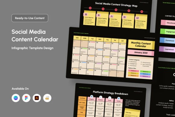 Download Social Media Content Calendar Infographi - Social Collection