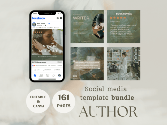 Download Author Social Media Template Bundle - Social Collection