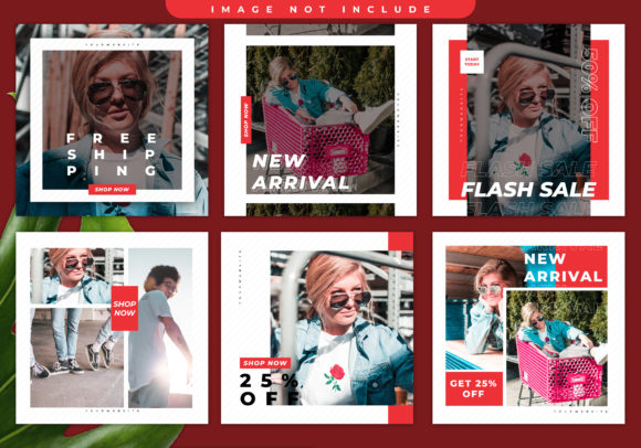 Download Red Fashion Feed Social Media - Social Collection