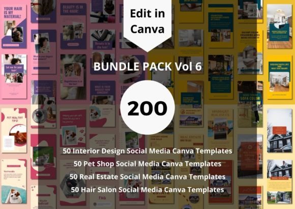 Download Social Media Canva Templates Bundle - Social Collection