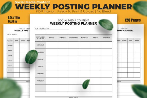 Download Social Media Content Posting Planner KDP - Social Collection