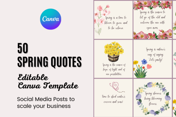 Download Spring Quotes Social Media Post Graphics - Social Collection