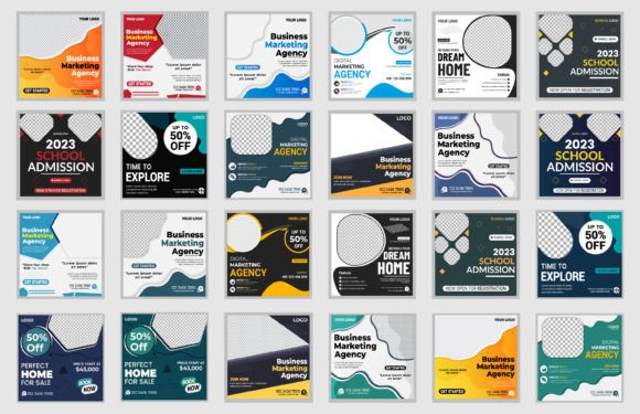 Download Social Media Post Design Template Bundle - Social Collection