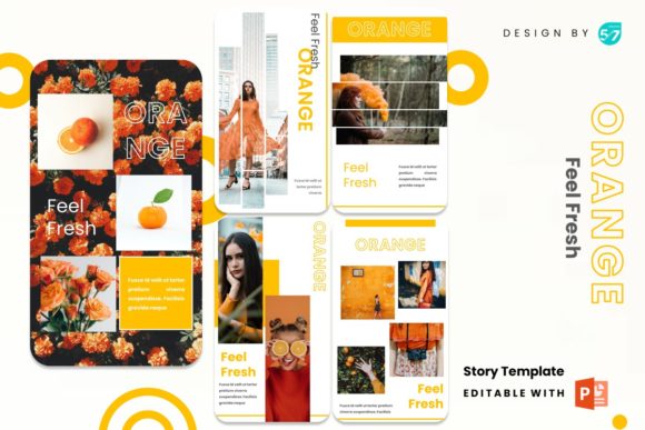Download Instagram Stories Template - Orange - Stories Collection