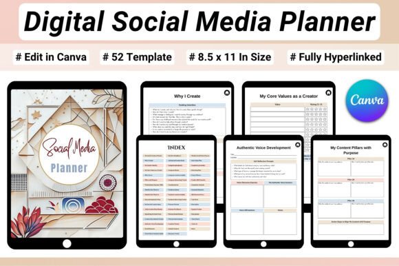 Download 📱 Digital Social Media Planner - Social Collection