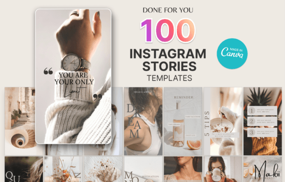 Download 100 Instagram Stories Templates, Canva - Stories Collection