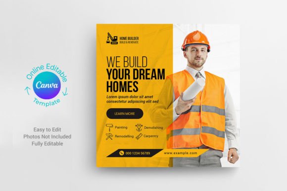 Download Canva Home Repair Social Post Template - Social Collection