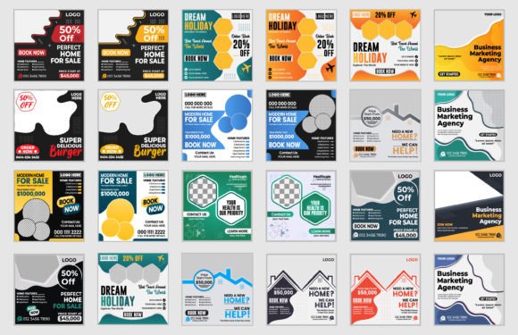 Download Social Media Post Design Template Bundle - Social Collection