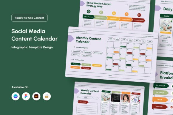 Download Social Media Content Calendar Infographi - Social Collection