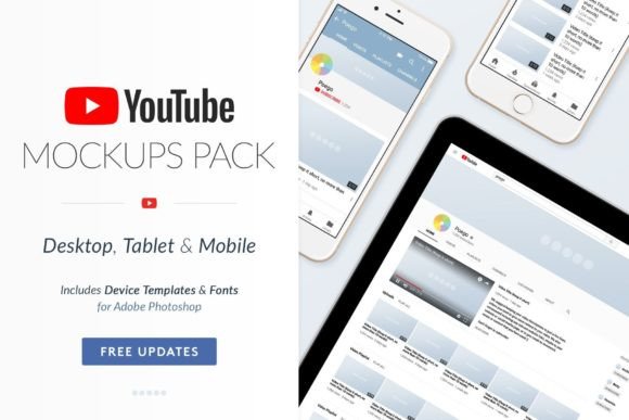 Download YouTube Social Media Mockups Pack - Social Collection
