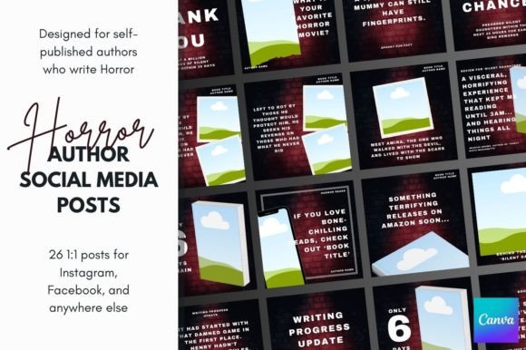Download Canva Horror Author Social Templates - Social Collection