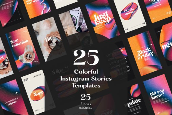 Download Colorful Instagram Stories in Canva - Stories Collection