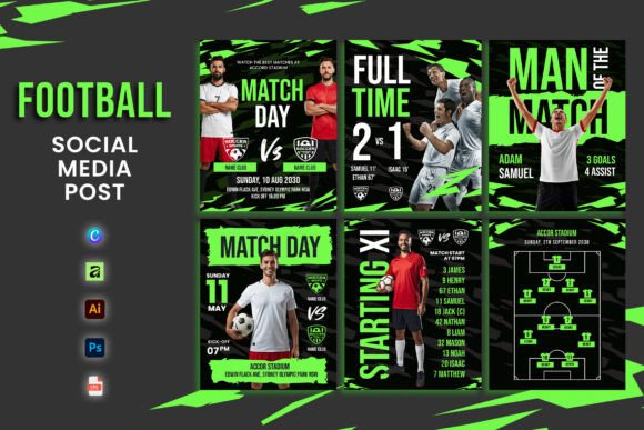 Download Green Contrast Soccer Football Social Media - Social Collection