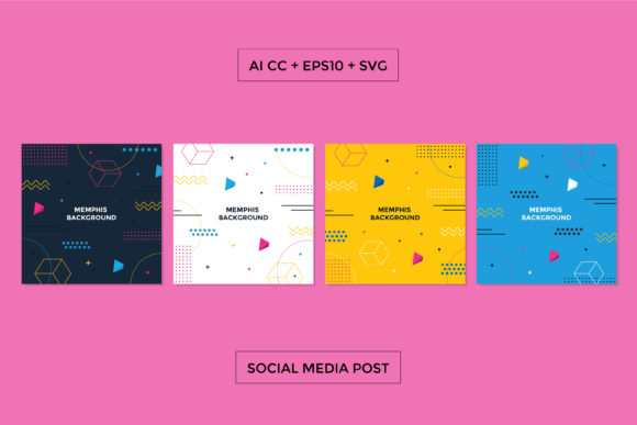 Download Social Media Memphis Square Template - Social Collection