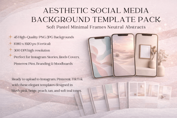 Download Aesthetic Social Media Background Bundle - Social Collection