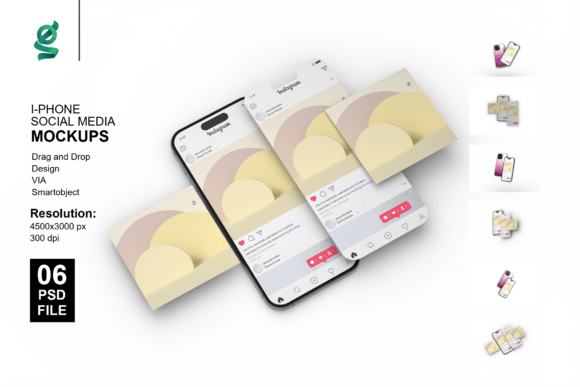 Download I PHONE SOCIAL MEDIA MOCKUPS - Social Collection