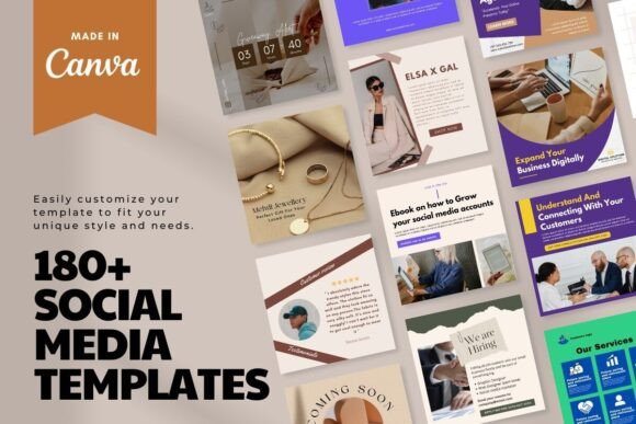 Download Social Media Posts Templates Bundle - Social Collection
