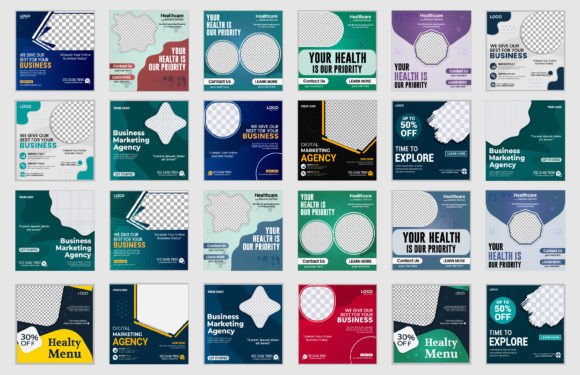 Download Social Media Post Design Template Bundle - Social Collection