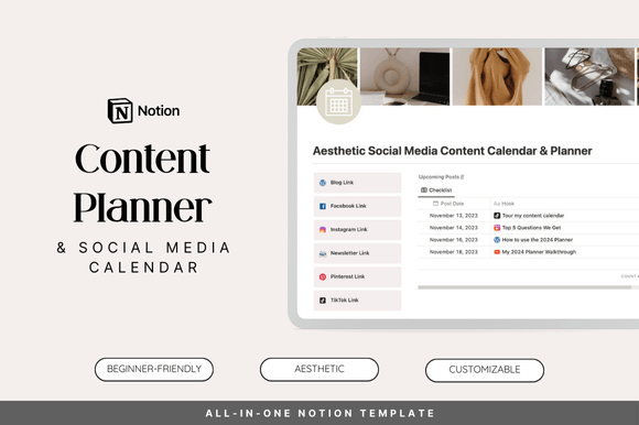 Download Notion Social Media Content Planner - Social Collection